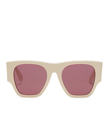 Oversized Logo Square Sunglasses