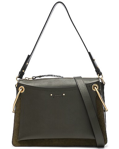 Medium Roy Calfskin & Suede Shoulder Bag