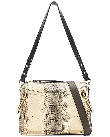 Small Roy Printed Watersnake Shoulder Bag