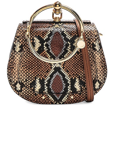 Nile Small Python Print Bracelet Bag
