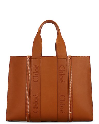 Large Woody Leather Tote