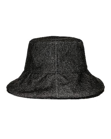 Reversible Denim Sherpa Bucket Hat