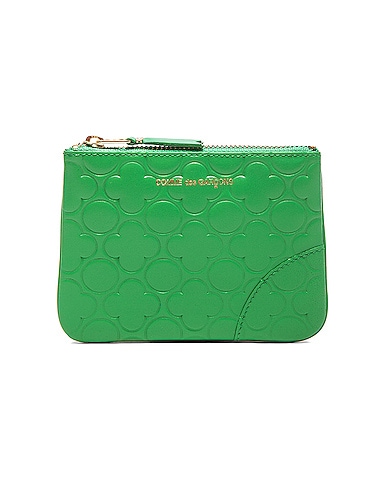 Clover Embossed Small Pouch