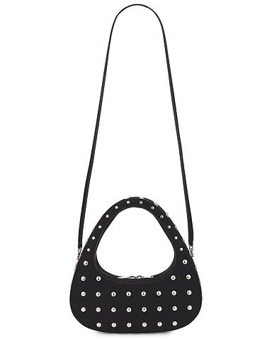 Studded Crossbody Baguette Swipe Bag