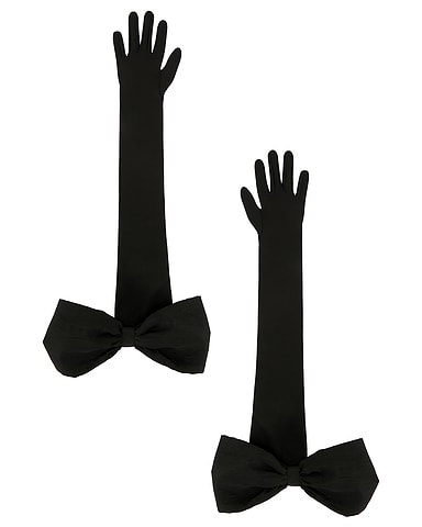Bow Detail Long Gloves