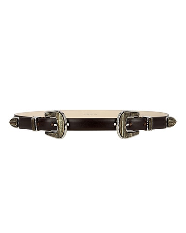 Travertine Double Buckle Belt