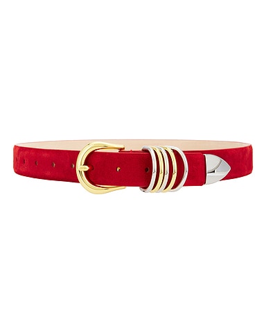 Hollyhock Suede Mixed Metal Belt