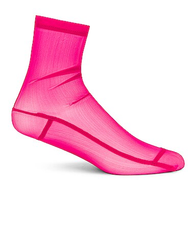 Solid Fuchsia Pink Mesh Socks