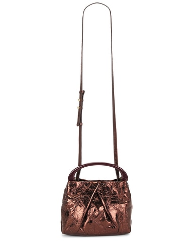 Small Resin Handle Fold And Crossbody Bag