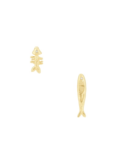 Sardine And Fishbone Earrings