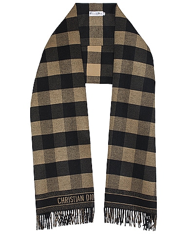 Dior Striped Knit Shawl