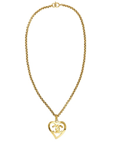 Chanel 1995 CC Heart Necklace