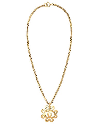 Chanel 1995 CC Clover Necklace
