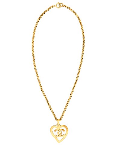 Chanel 1995 CC Heart Necklace