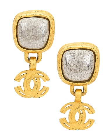 Chanel 1997 Coco Mark Clip-On Earrings