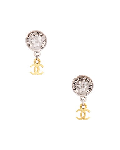 Chanel 1997 CC Coin Clip-On Earrings