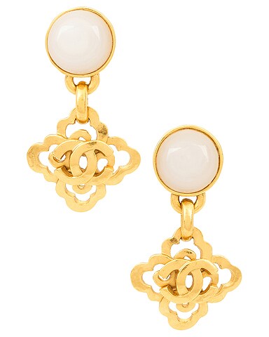 Chanel 1997 Coco Mark Clip-On Earrings