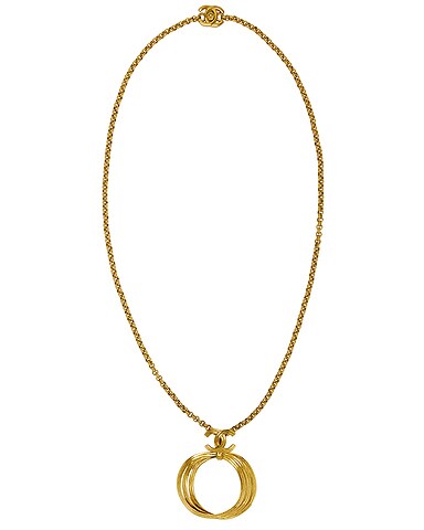 Chanel 1996 CC Turnlock Swing Necklace