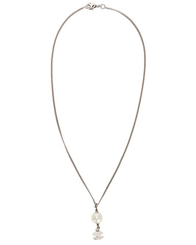 Chanel Rhinestone Pearl Necklace