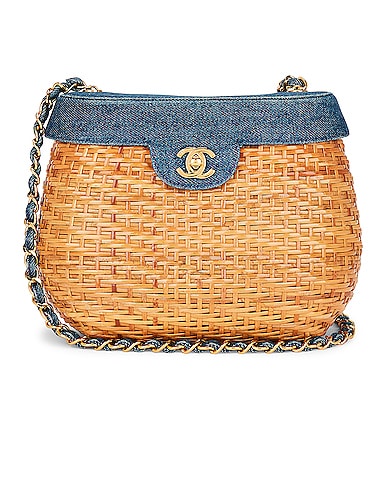 Chanel Vintage Wicker Basket Bag
