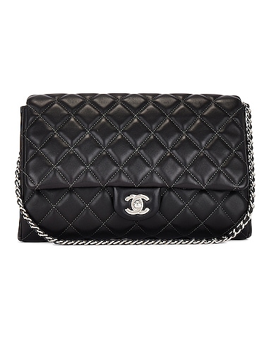 FWRD Renew Chanel 19th Series Quilted Cotton with Chain Shoulder