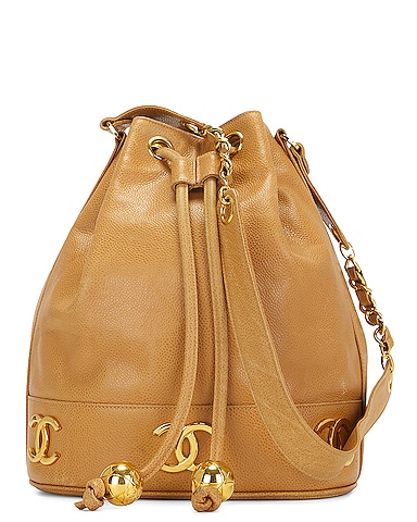 Chanel Cavier Vintage CC Drawstring Shoulder Bag with Pouch