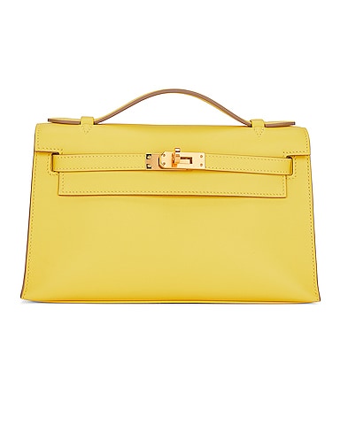 Hermes Calfskin Kelly Pochette Handbag