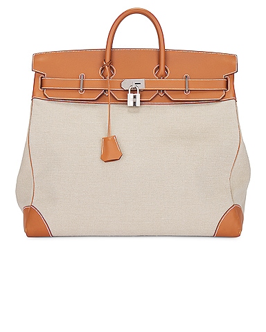 Hermes Toile De Camp Birkin 50 Handbag