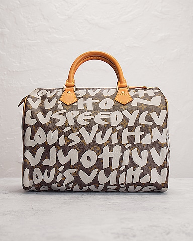 FWRD Renew Louis Vuitton Monogram Graffiti Speedy 30 Bag in Orange