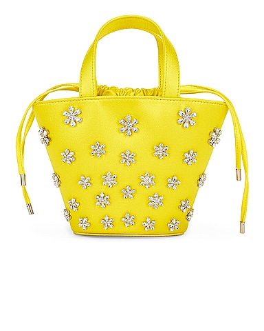 AMINA MUADDI Lily Satin Bucket Bag