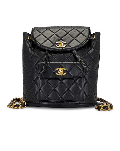 Chanel Quilted Turnlock Flap Backpack