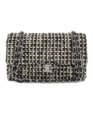 Chanel Tweed Turnlock Chain Shoulder Bag