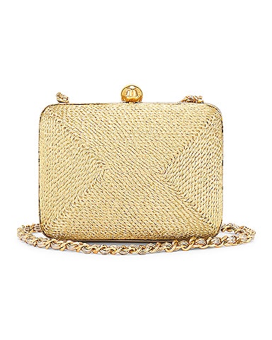 Chanel Raffia Chain Shoulder Bag