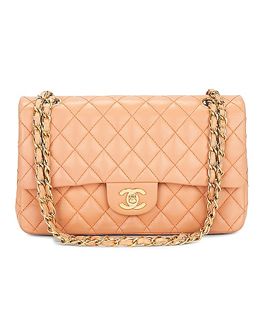 Chanel Lambskin Quilted Turnlock Chain Shoulder Bag