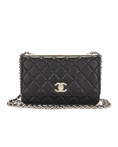 Chanel Lambskin Quilted Chain Flap Shoulder Bag