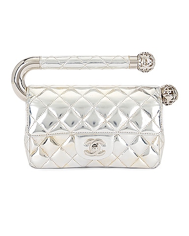 Chanel Quilted Turnlock Flap Clutch