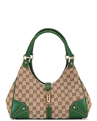 Gucci Jackie GG Canvas Leather Shoulder Bag