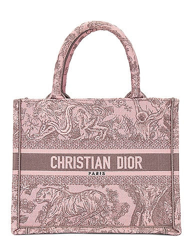 Dior Toile De Jouy Embroidery Book Tote Bag