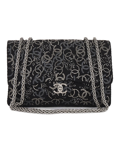 Chanel Coco Mark Double Chain Flap Shoulder Bag