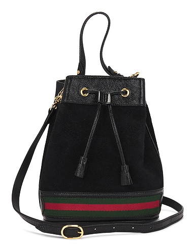 Gucci Suede Leather Bucket Bag