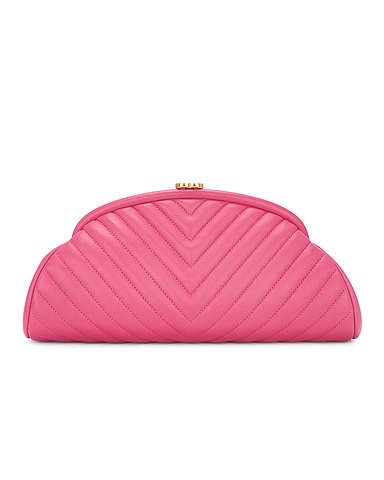 Chanel Chevron Lambskin Leather Clutch