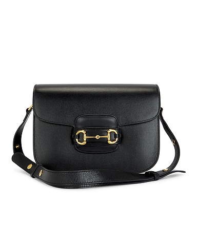 Gucci Leather Horsebit Shoulder Bag