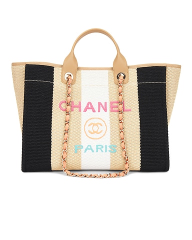 Chanel Raffia Deauville Tote Bag