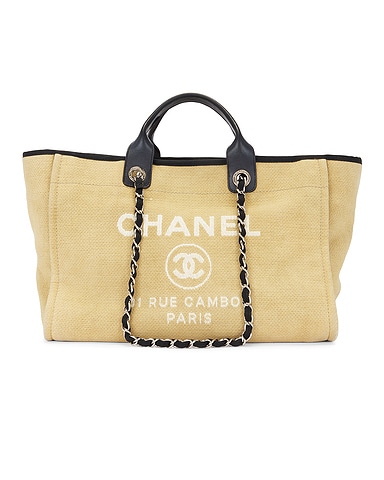 Chanel Deauville GM Canvas Tote Bag