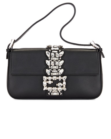 Fendi Crystal Rhinestone Baguette Shoulder Bag