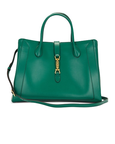 Gucci New Jackie Leather Tote Bag