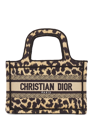 Dior Leopard Mini Book Tote Bag