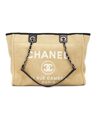 Chanel Deauville Canvas Shoulder Bag