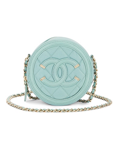 Chanel CC Round Caviar Chain Shoulder Bag