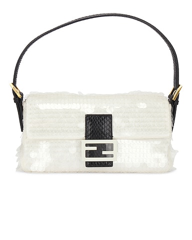 Fendi Beaded Baguette Shoulder Bag